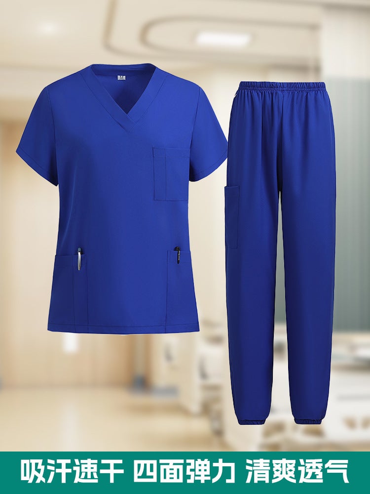Hand-Washing Clothes Elastic Quick-Drying Nurse Scrub Work Clothes Men'S And Women'S Surgical Isolation Gown Set - Image 2